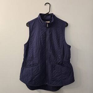 Blue Mountain Full-Zip Fleece Lined Quilted Vest in Size Medium